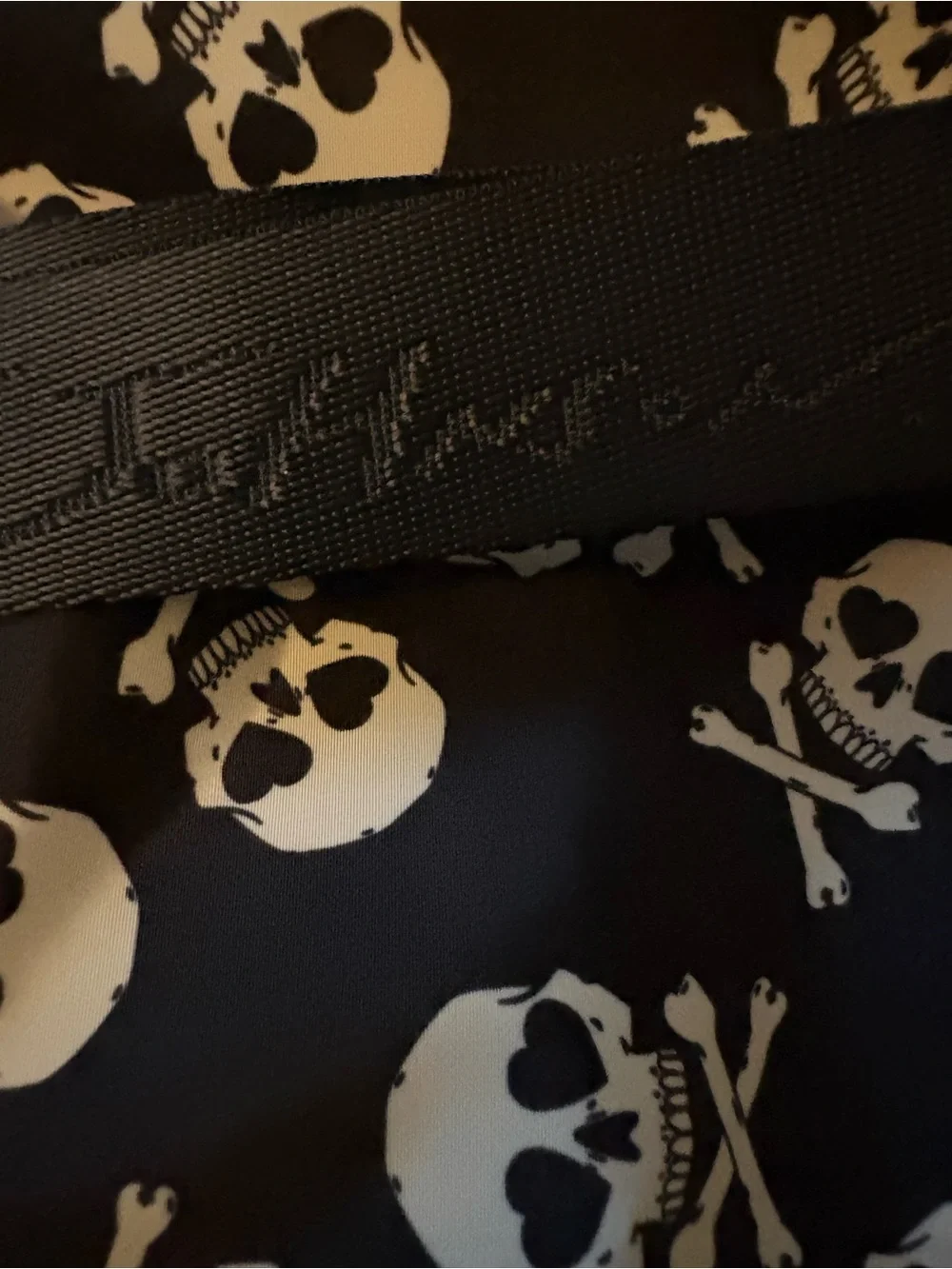 Betsey Johnson Black Skull-Print Crossbody Bag